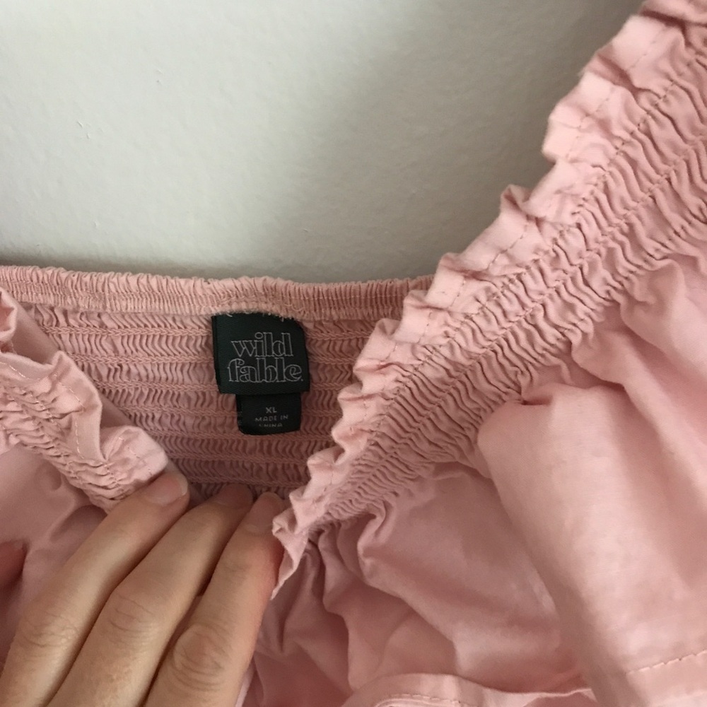 Wild Fable Pink Ruffled Crop Top (XL) - Picture 9 of 10